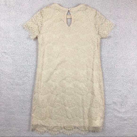 Sophia + Zeke Cream Eyelash Lace Fitted Dress - Picture 3 of 7